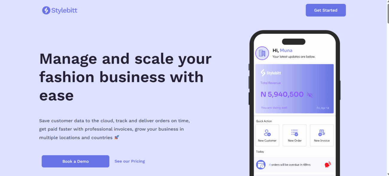 StyleBitt, one of the Business Management Tools for Nigerian Tailors  
