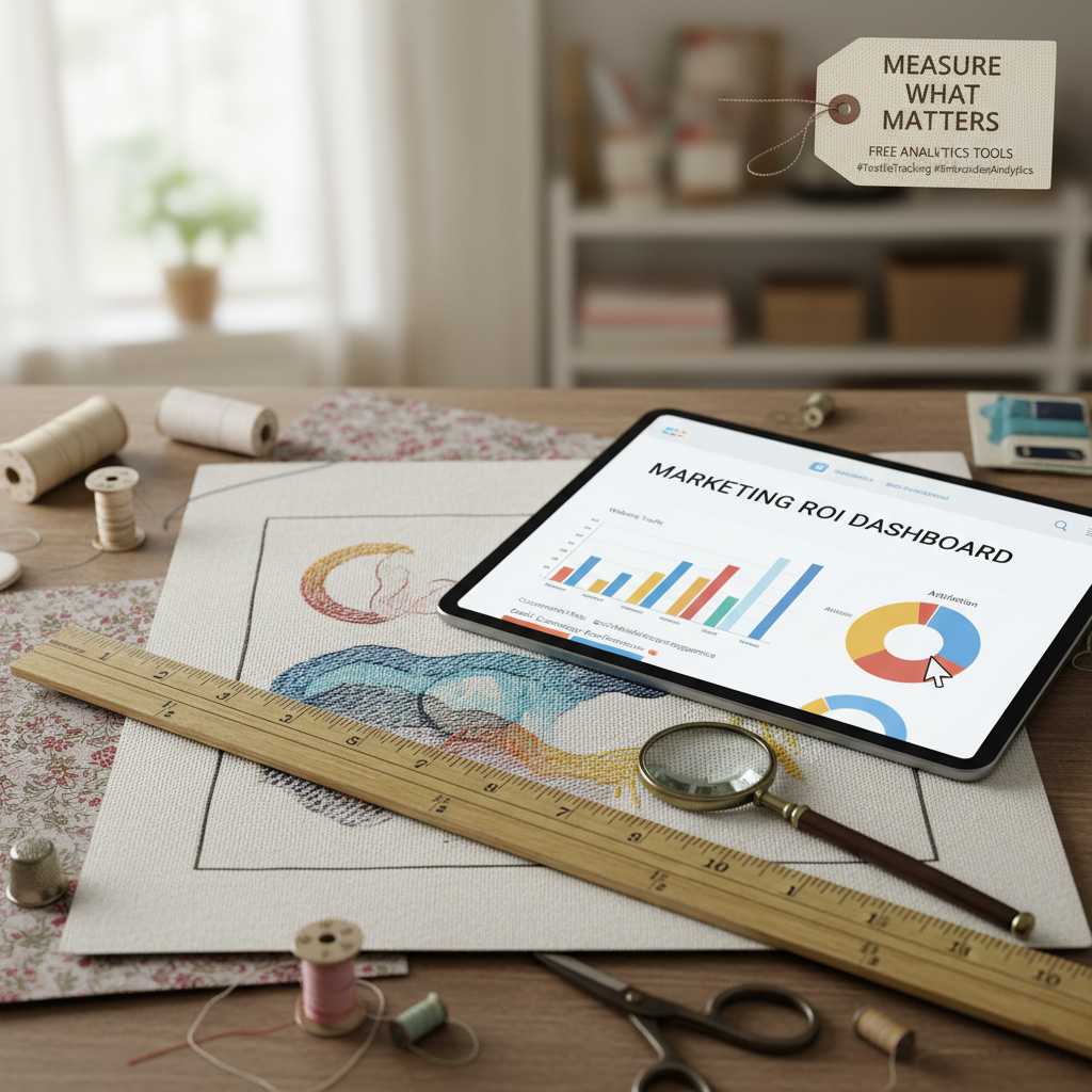 an iPad with fashion materials for marketing ROI