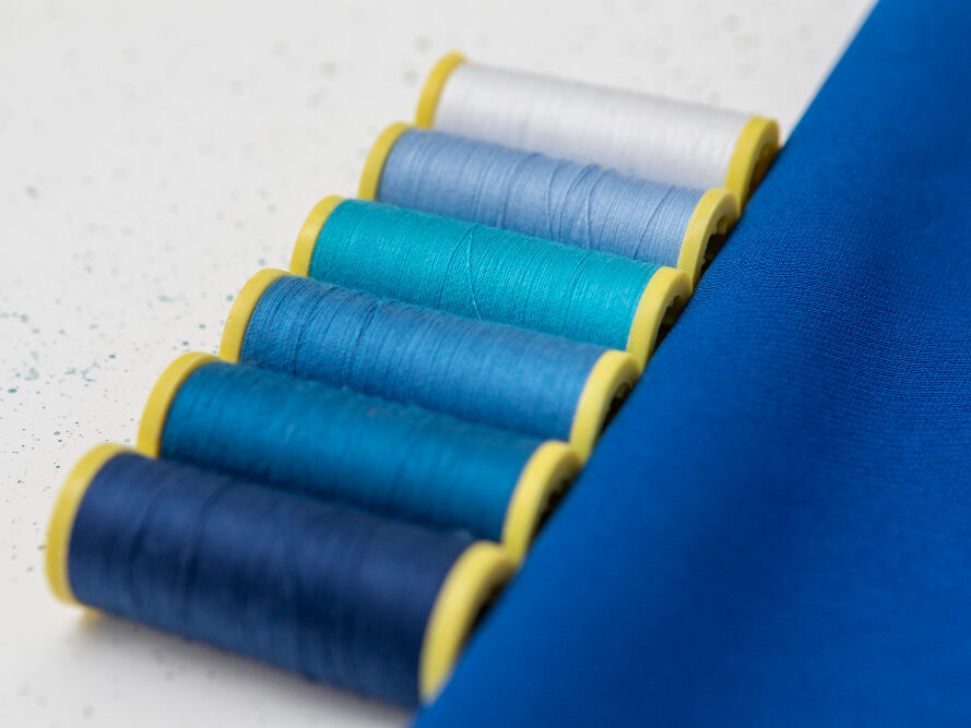 A thread with fabric