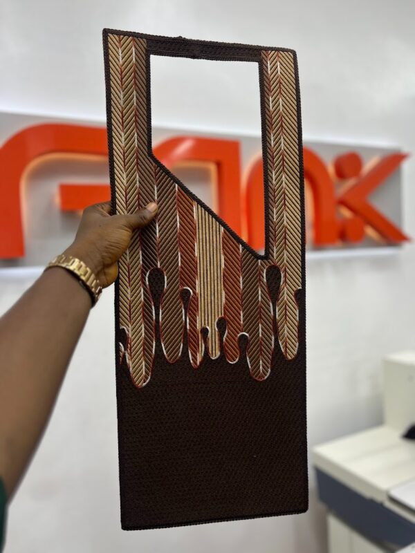 Ready-Made Embroidery Monogram Agbada Cape