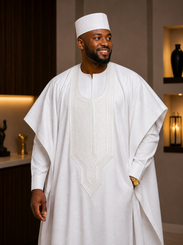 owambe styles for men agbada monogram embroidery event