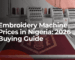 embroidery machine price in Nigeria