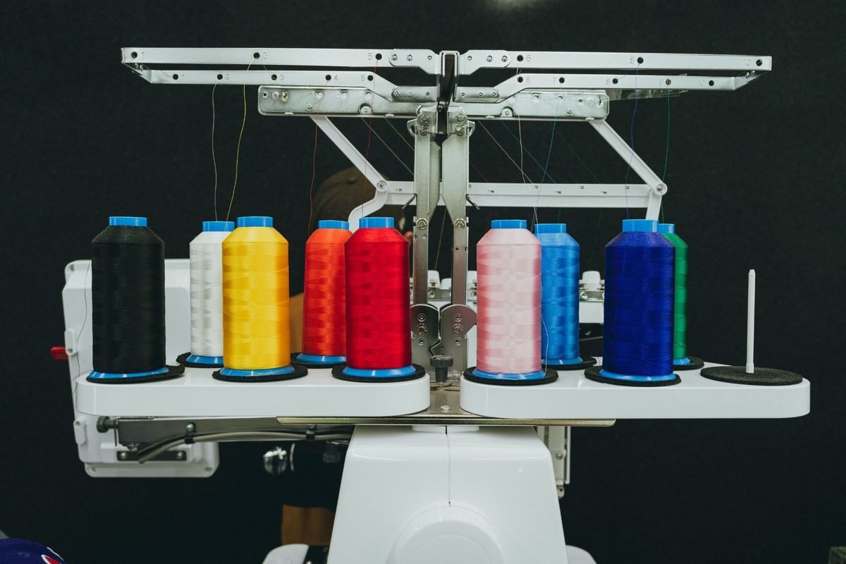 thread colours set up for monogram embroidery
