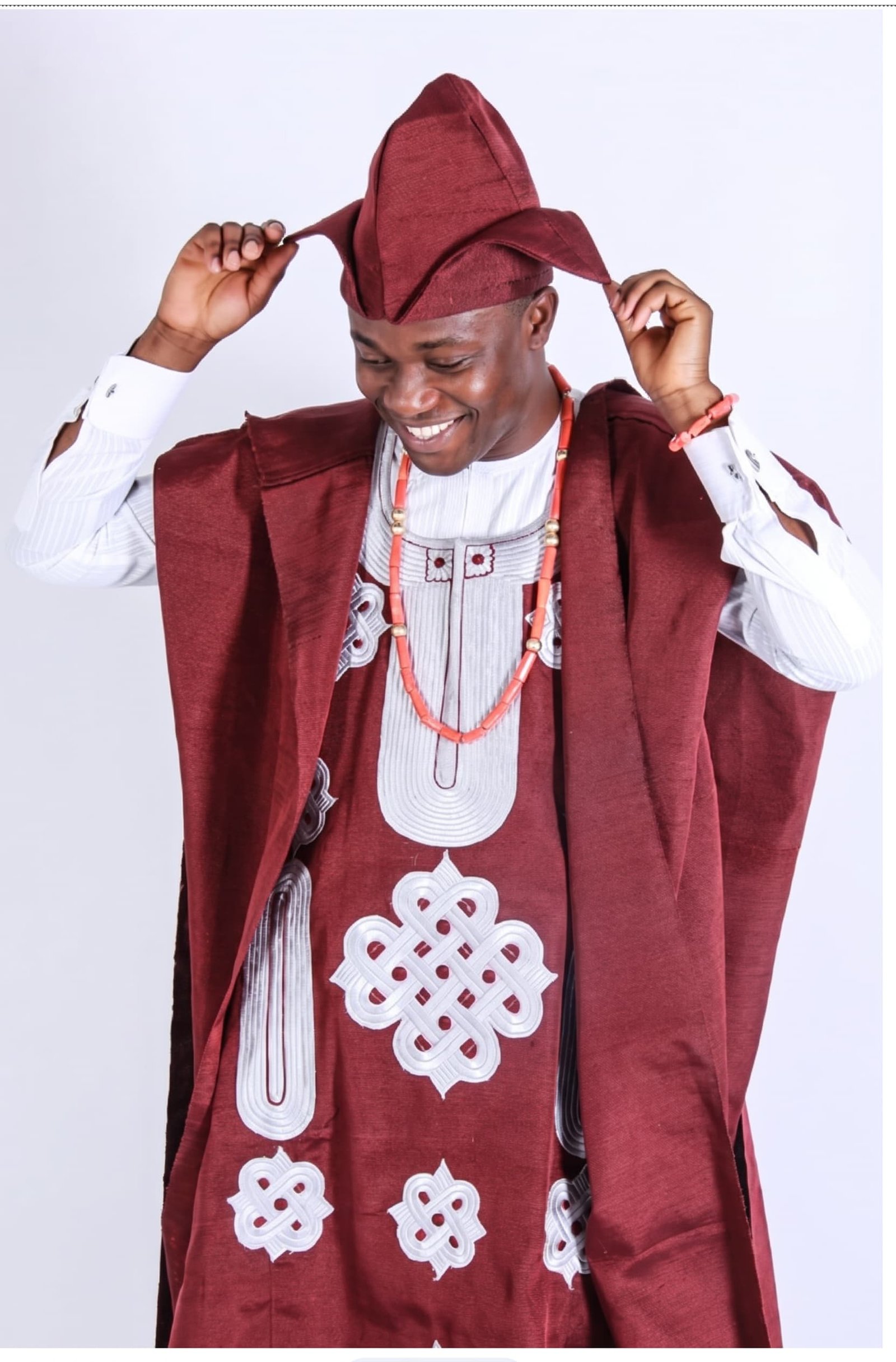 agbada embroidery design with fila